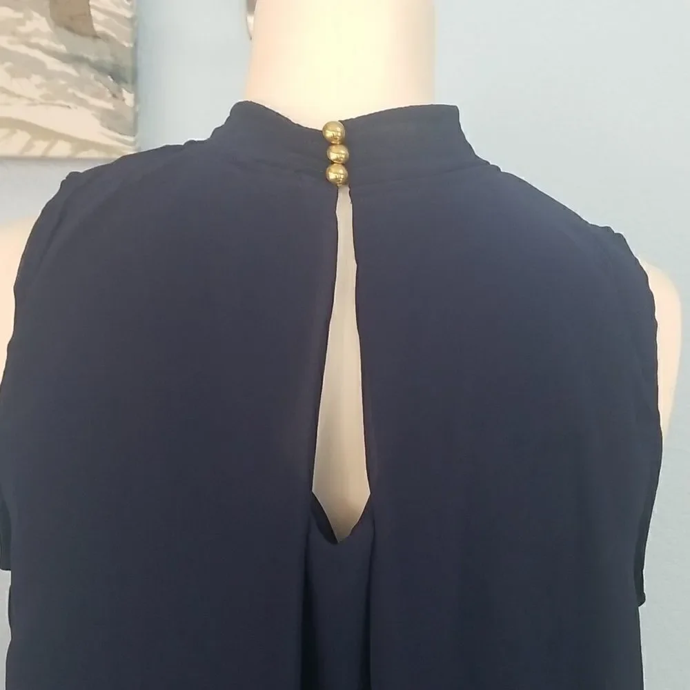 Blue chiffon top
